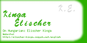 kinga elischer business card